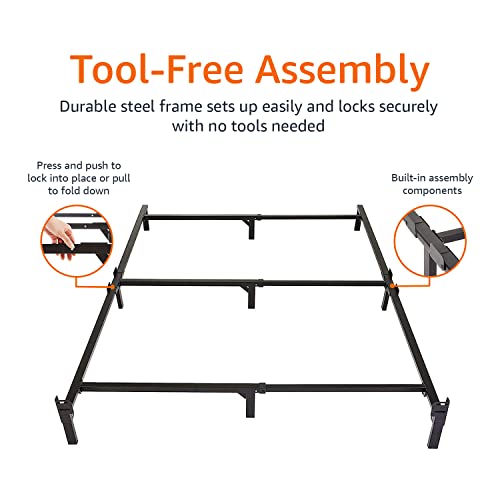 Metal Bed Frame, Full, Black Q56091
