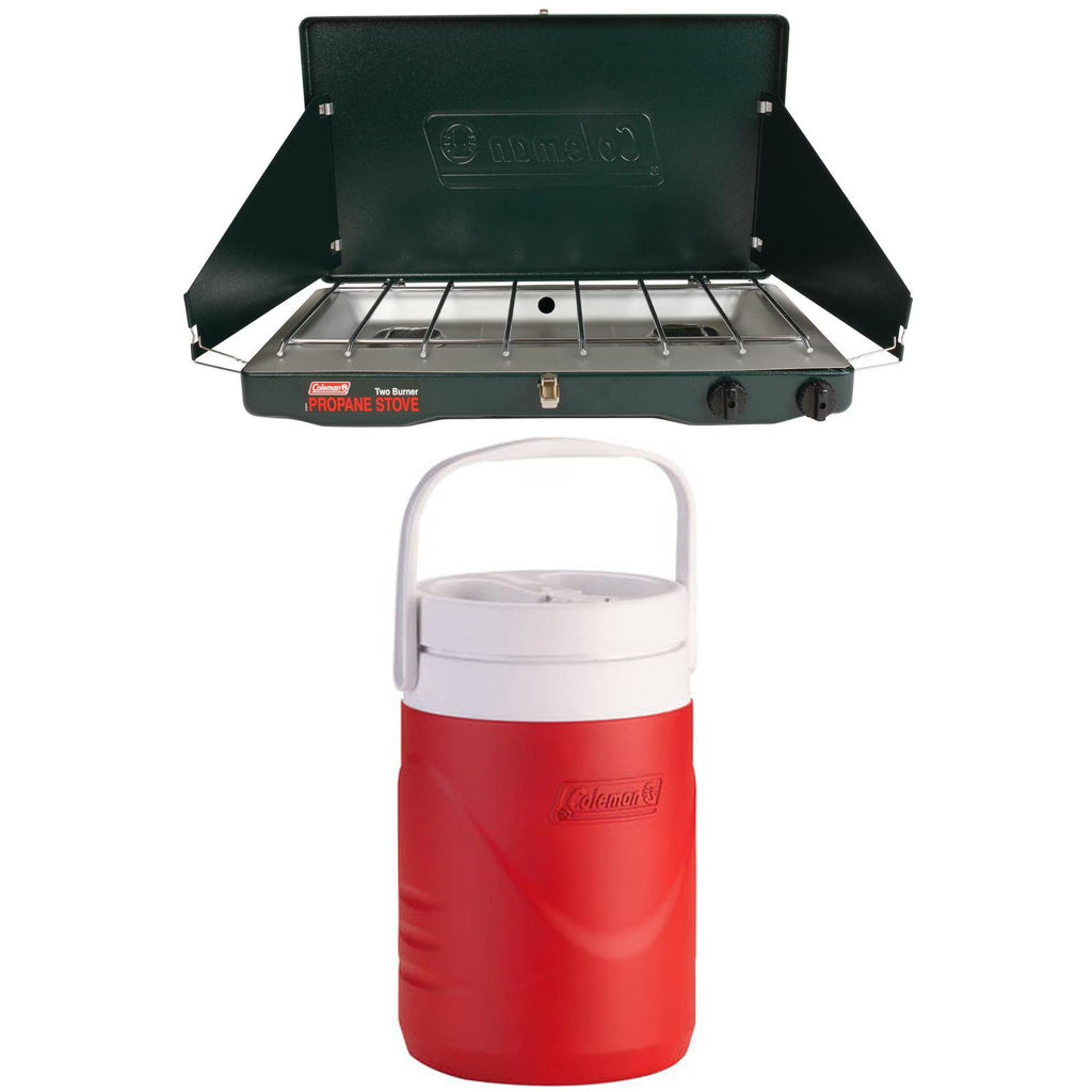 2-Burner Propane Stove with 1 Gallon Jug E2422