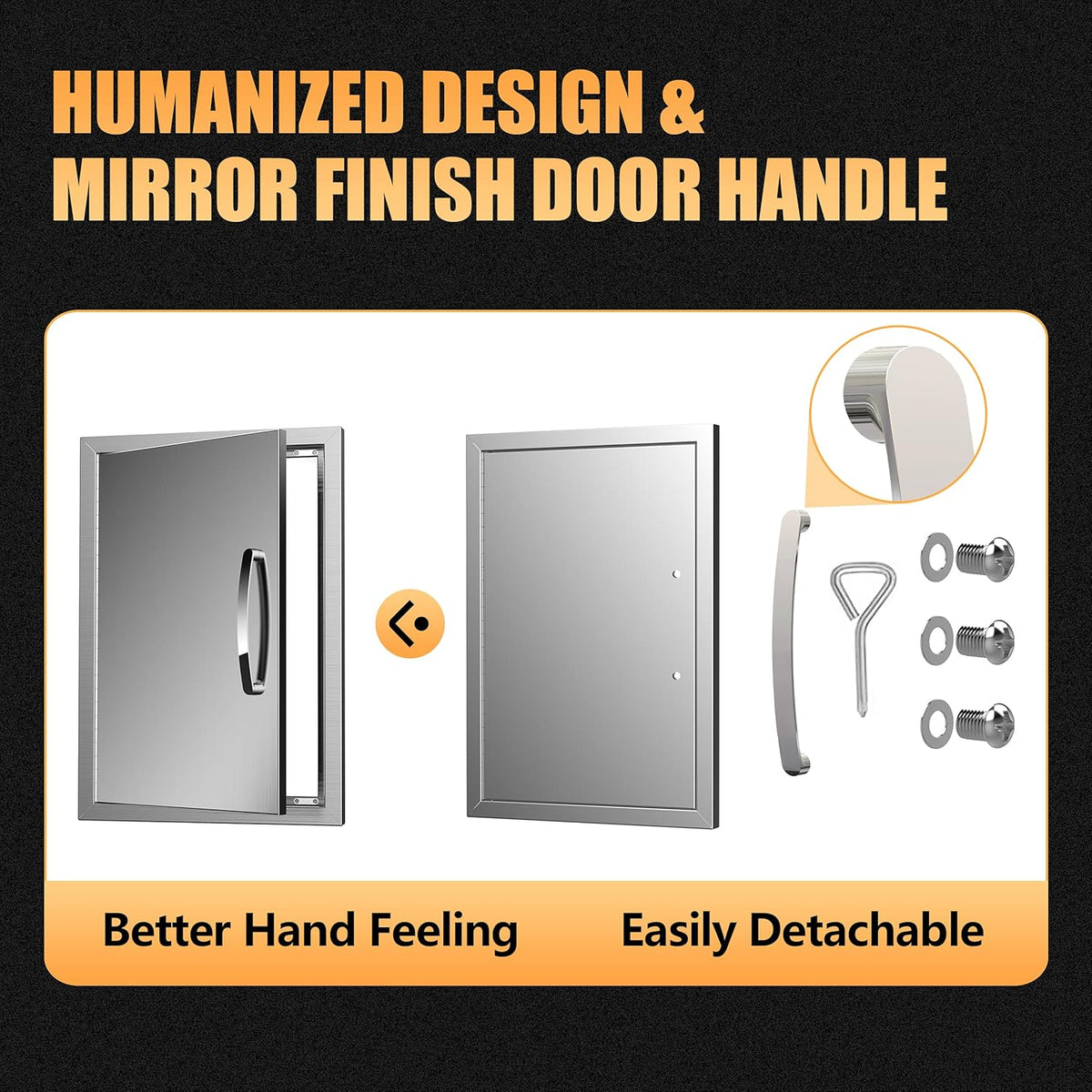 Stainless Steel BBQ Access Door 17W x 24H Inch X2070