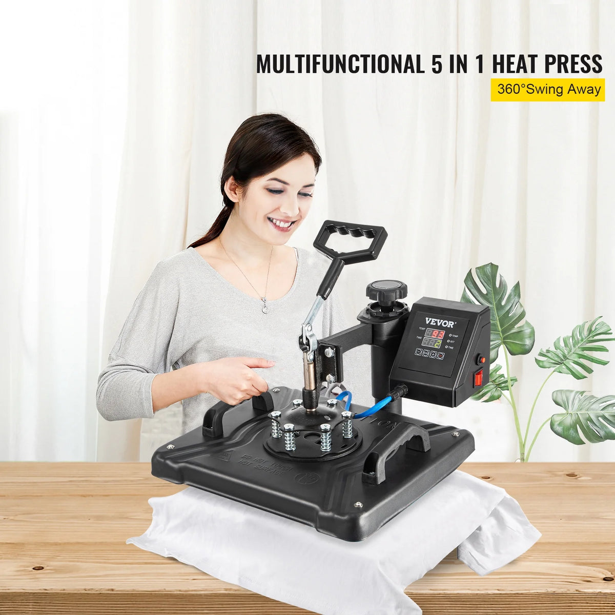 5 in 1 Heat Press Machine Digital Multifunctional Sublimation Q639