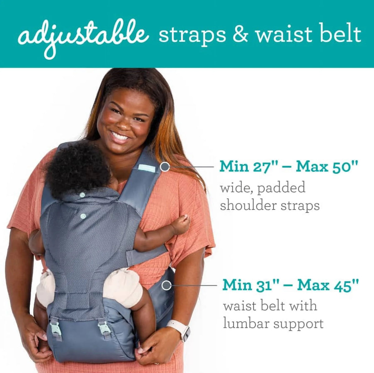 Gray 5-in-1 Hip Seat Baby Carrier W538