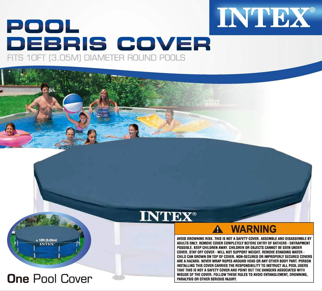 10 Foot x 30 Inches Round Above Ground Pool with Pool Cover E137170