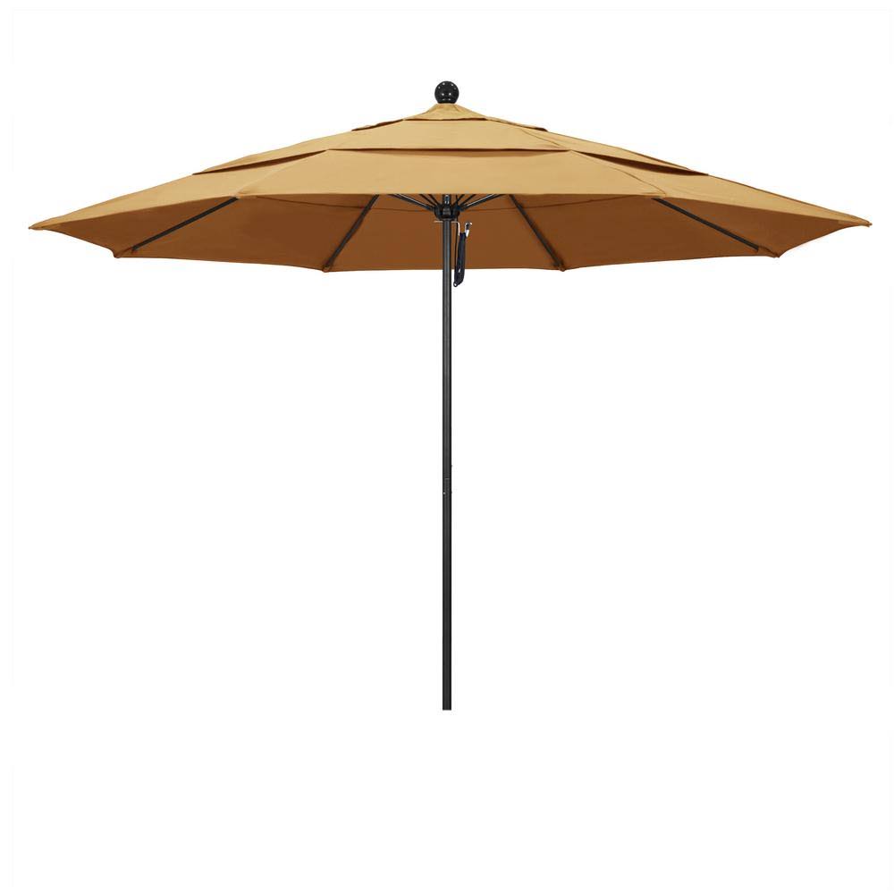 11 ft. Aluminum Market Patio Umbrella with Pulley Lift G846353