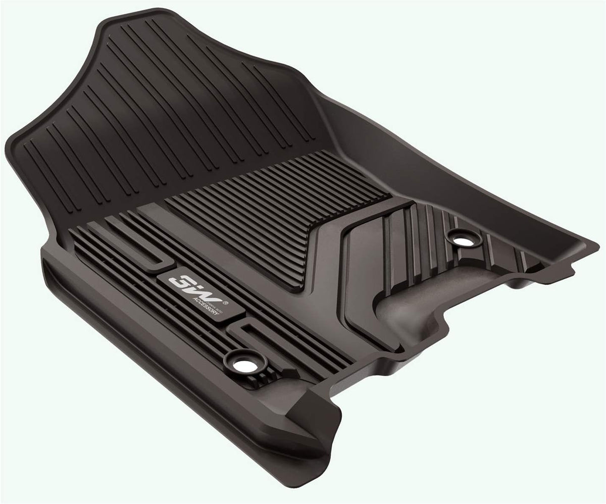 Black TPE All Weather Custom Fit Floor Mats for Dodge Ram 1500 2019-2021 First and Second Row Full Set J1331