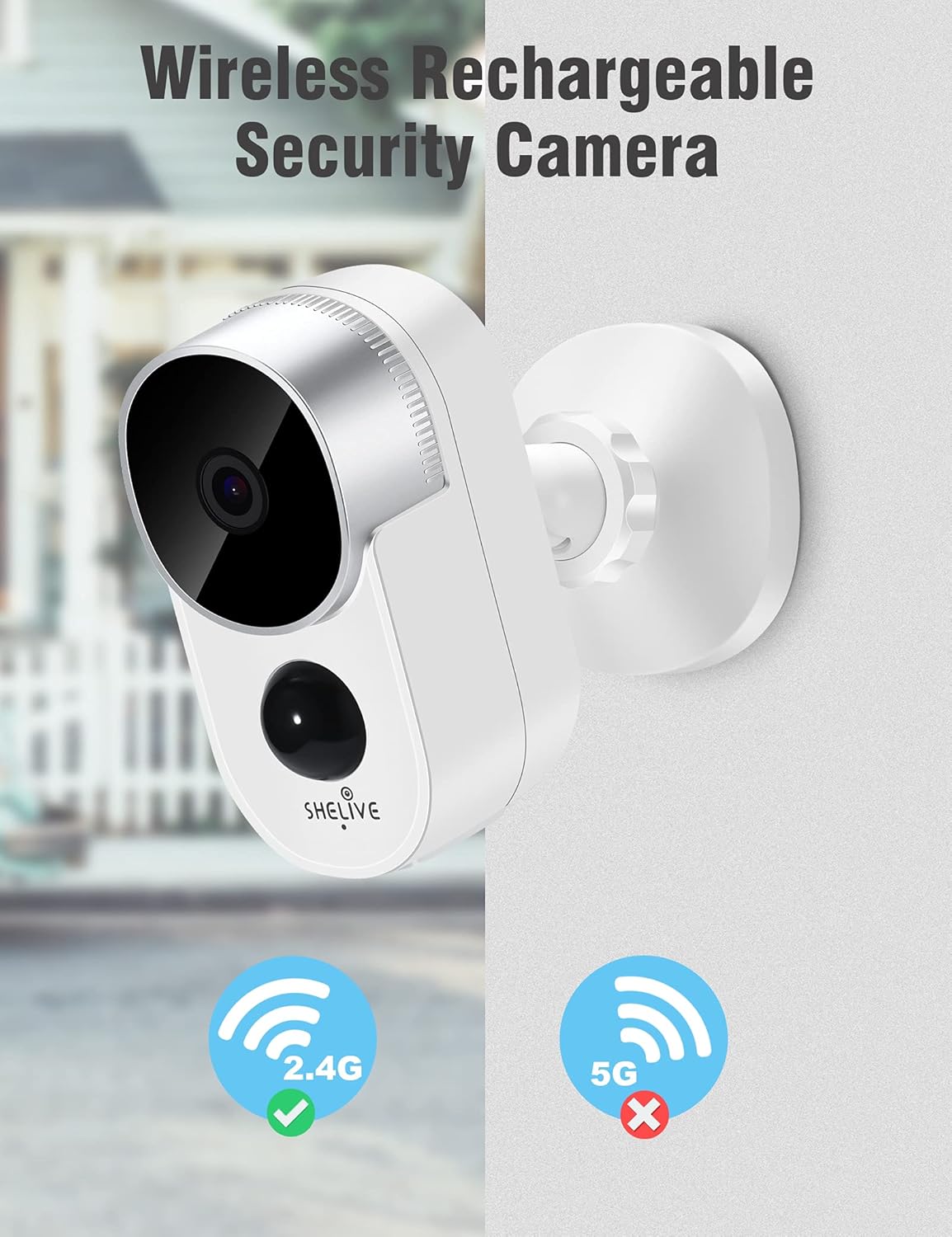 Wireless Rechargeable Battery 1080P HD Waterproof Security Camera V1067