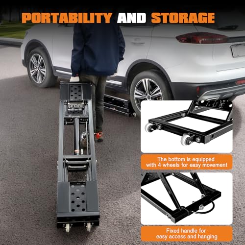 Portable Car Lift, 7000 LBS, 28" Maximum Height Q901213