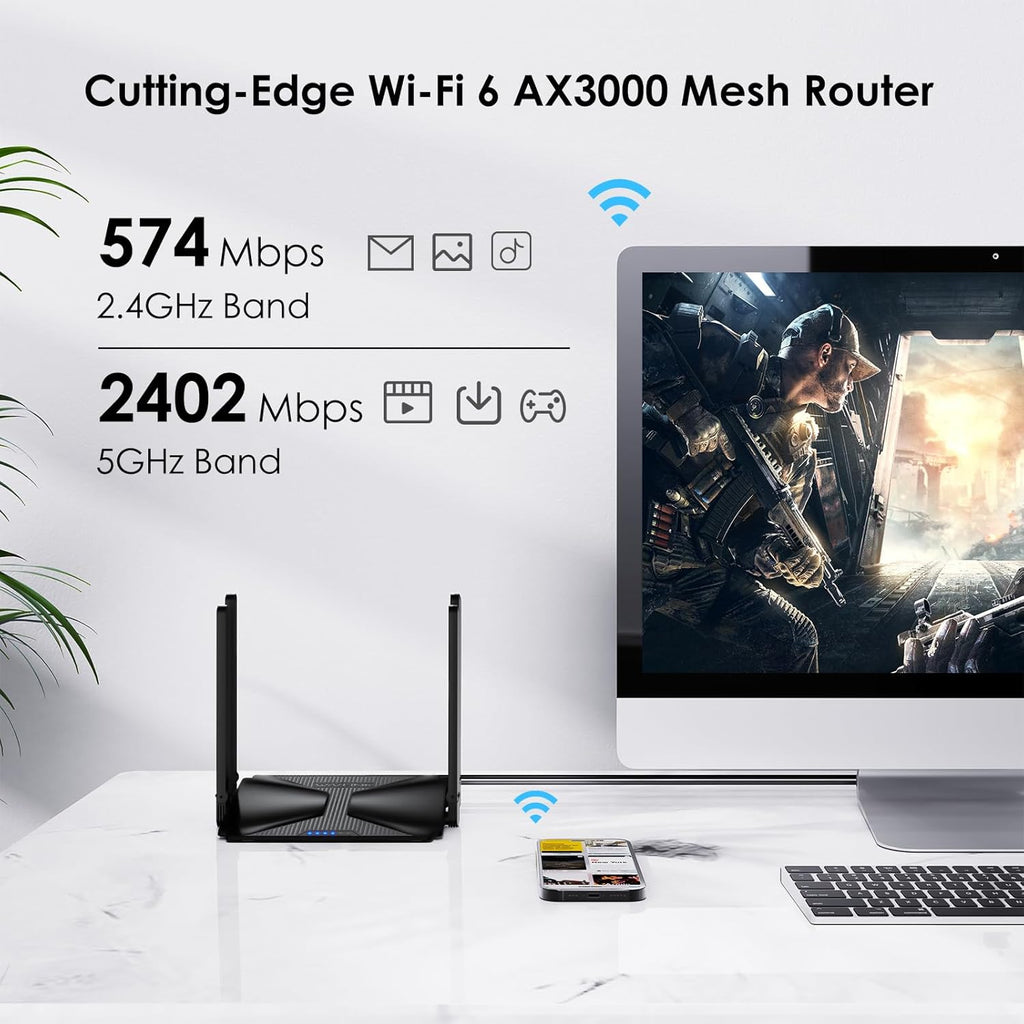 AX3000 Dual Band Gigabit WiFi 6 Router O3221