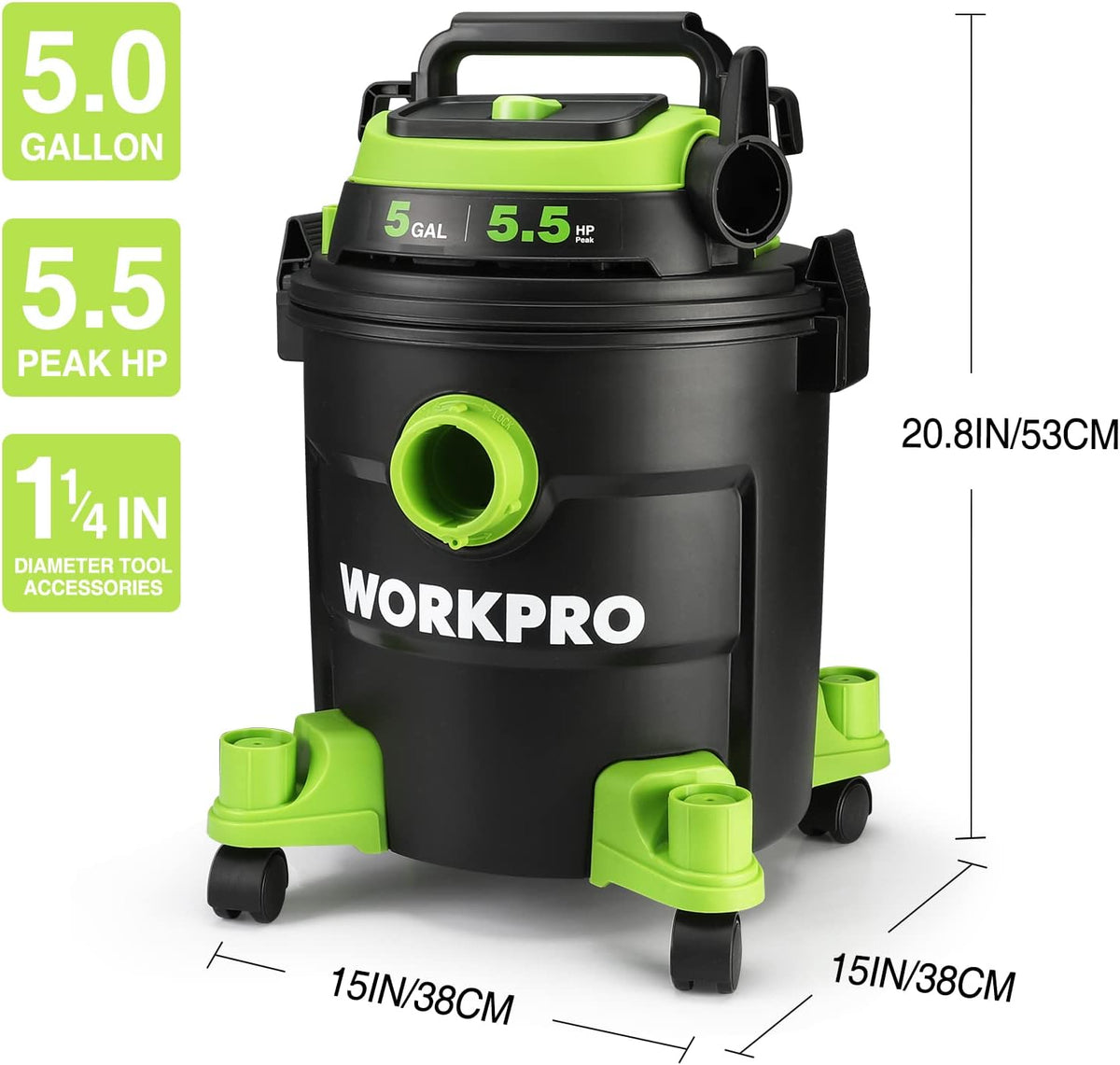 5.5 Peak HP Wet/Dry Shop Vacuum with HEPA Filter L127007