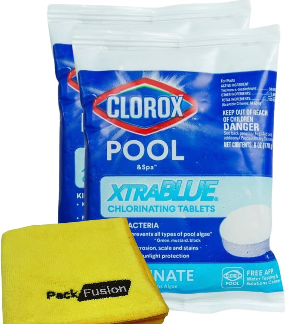 2 Pack 3" Chlorinating Tablets with Microfiber Cloth B8807