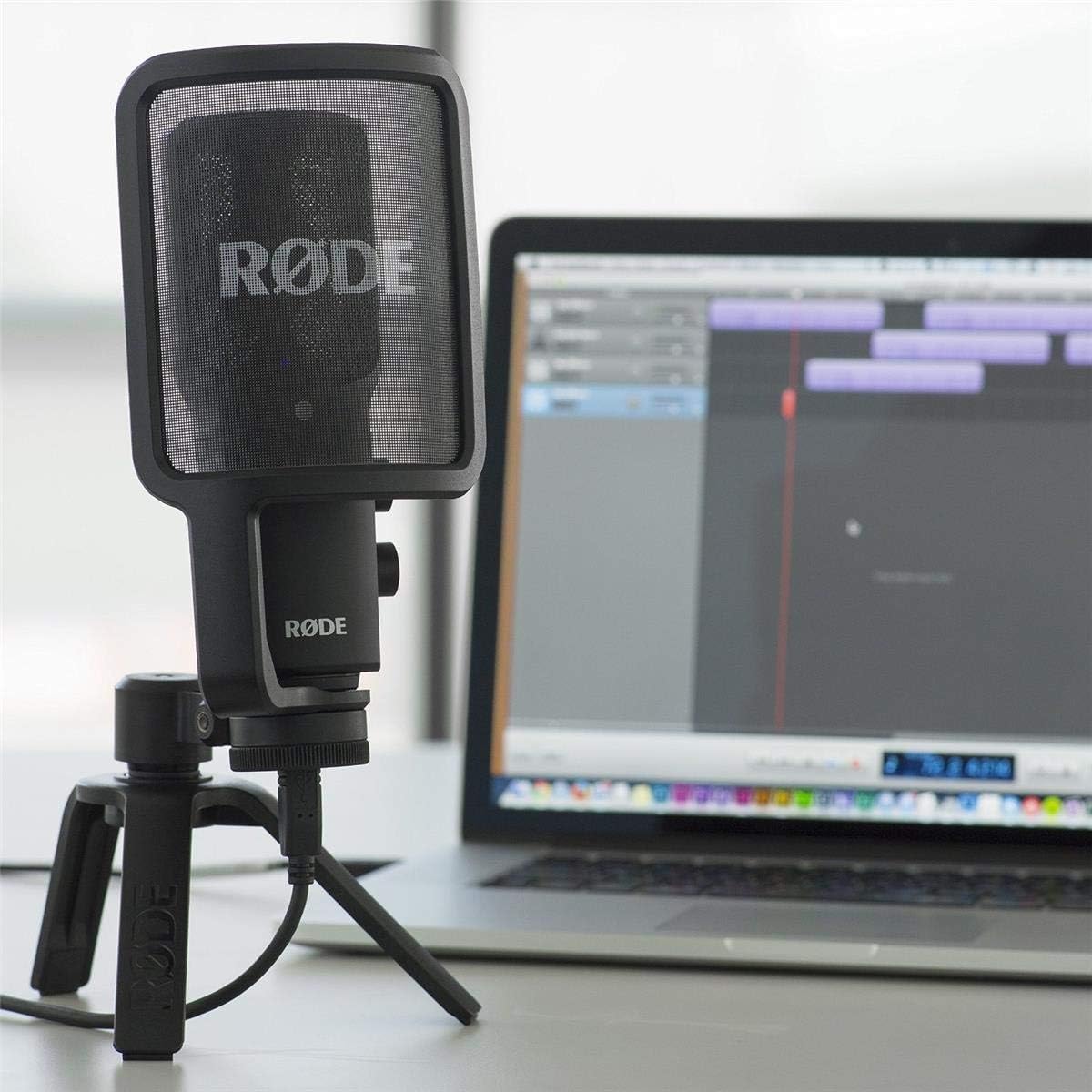 Rode NT-USB USB Microphone with Rode PSA-1 Studio Boom Arm E7603