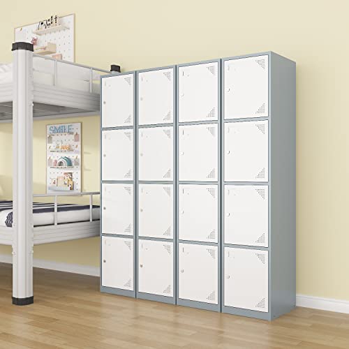4 Door Steel Locker Cabinet with Lock and Keys Y126