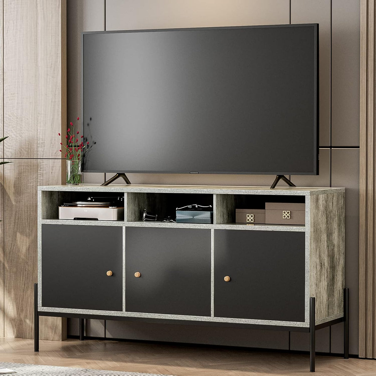 TV Stand with Storage and Open Shelves G2523