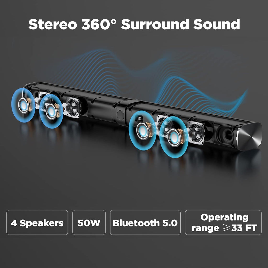 Sound Bar with Bluetooth 5.0 and 4 Speakers O7494