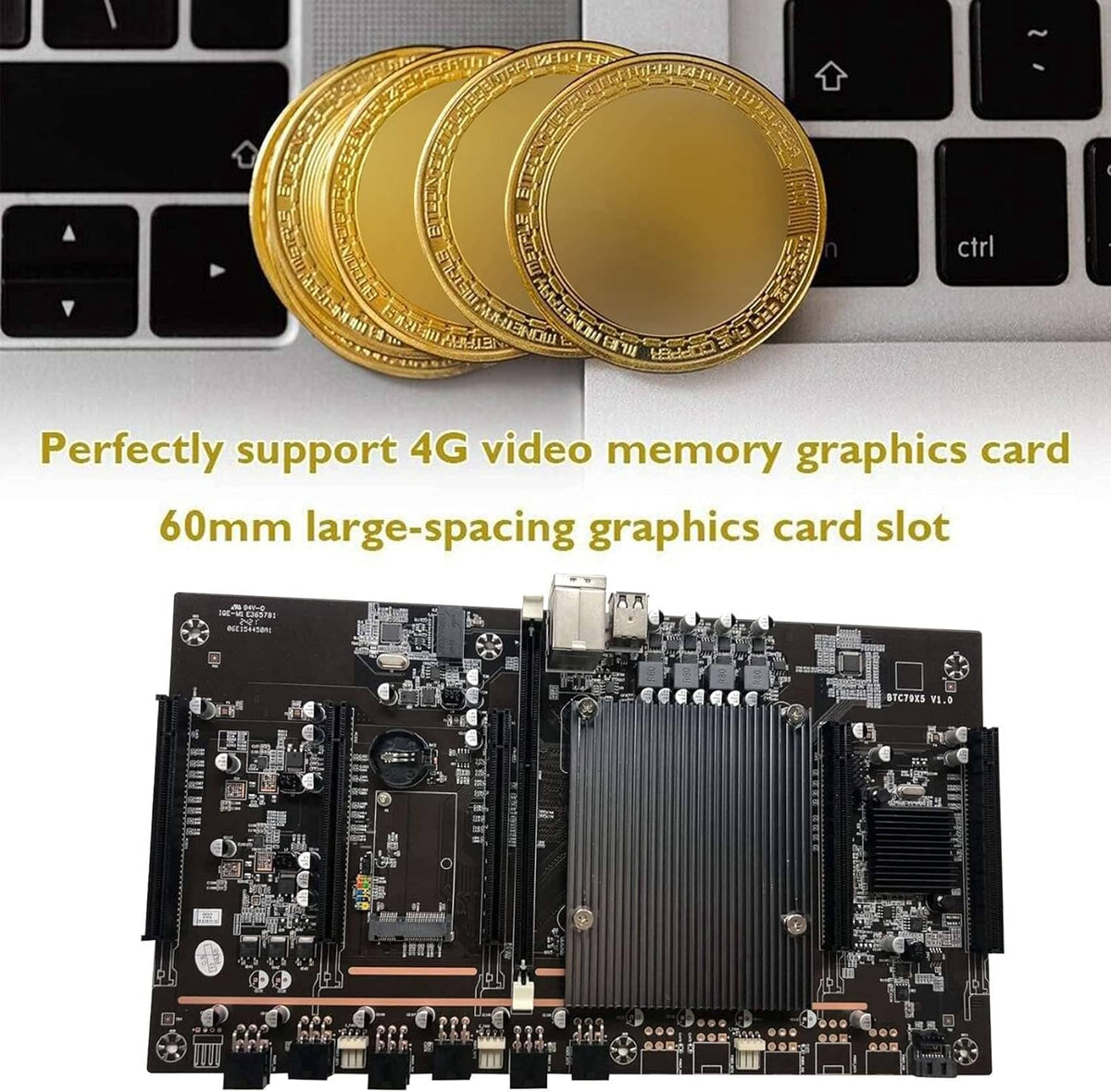 X79 LGA 2011 DDR3 Mining Motherboard with E5 2620 CPU N477