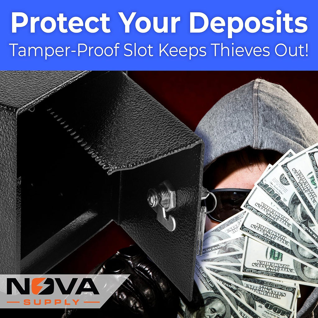Mountable Cash Drop Box with Tamper-Proof Slot I8797