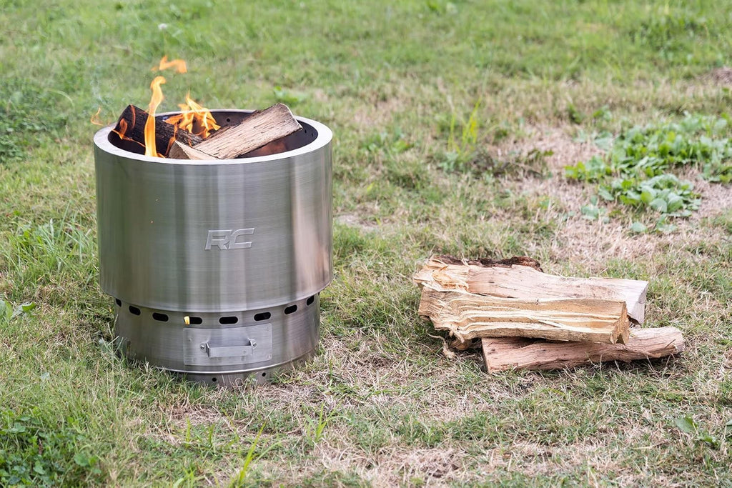 Stainless Steel Smokeless Fire Pit with Carry Bag X9757