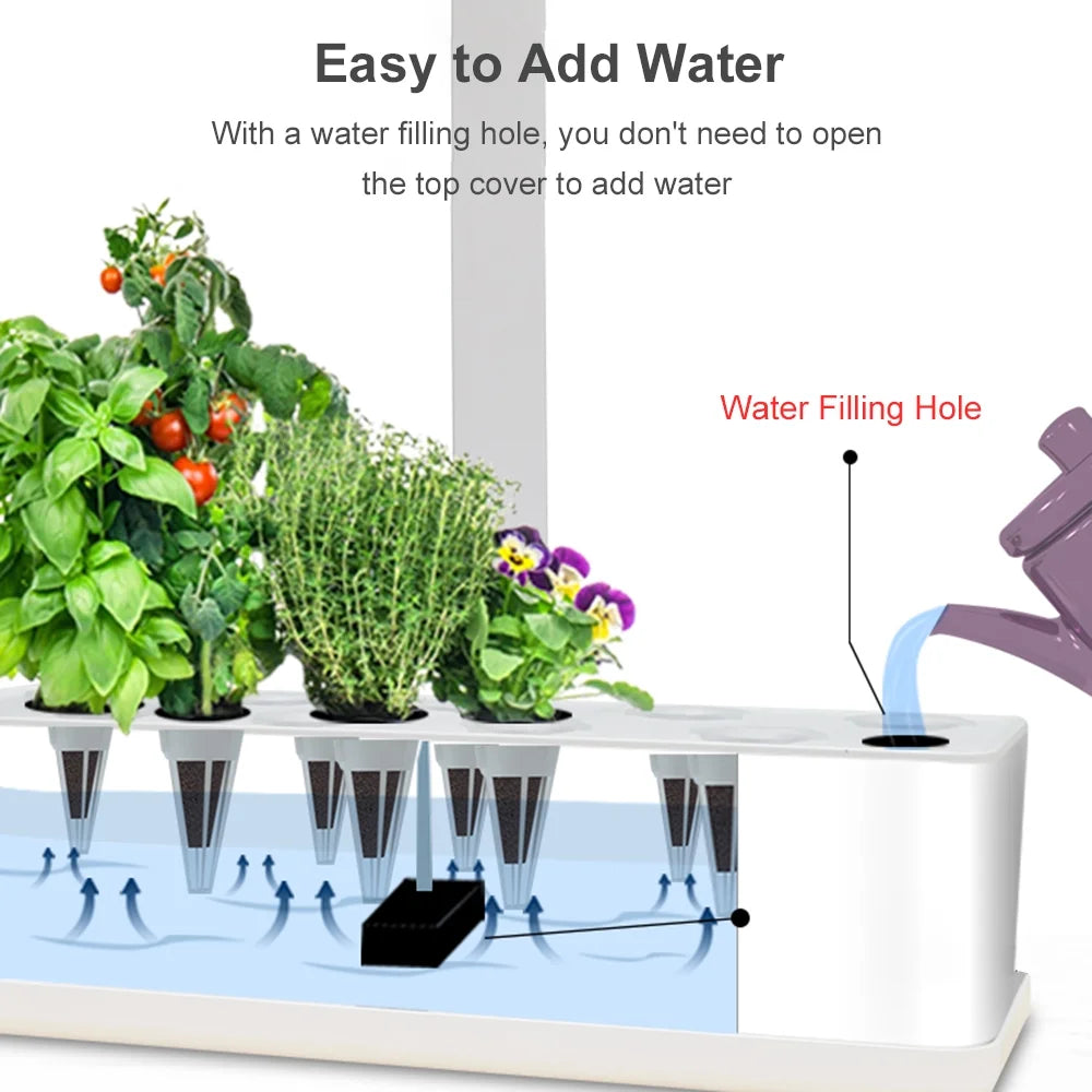 9 Pods Smart Hydroponics Growing System with LED Grow Lights T6615