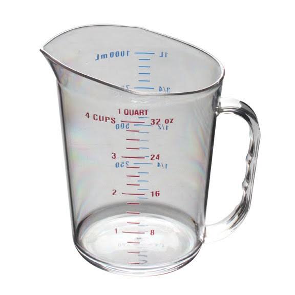 1 Qt Polycarbonate Measuring Cup, Pack of 6, Clear D29832