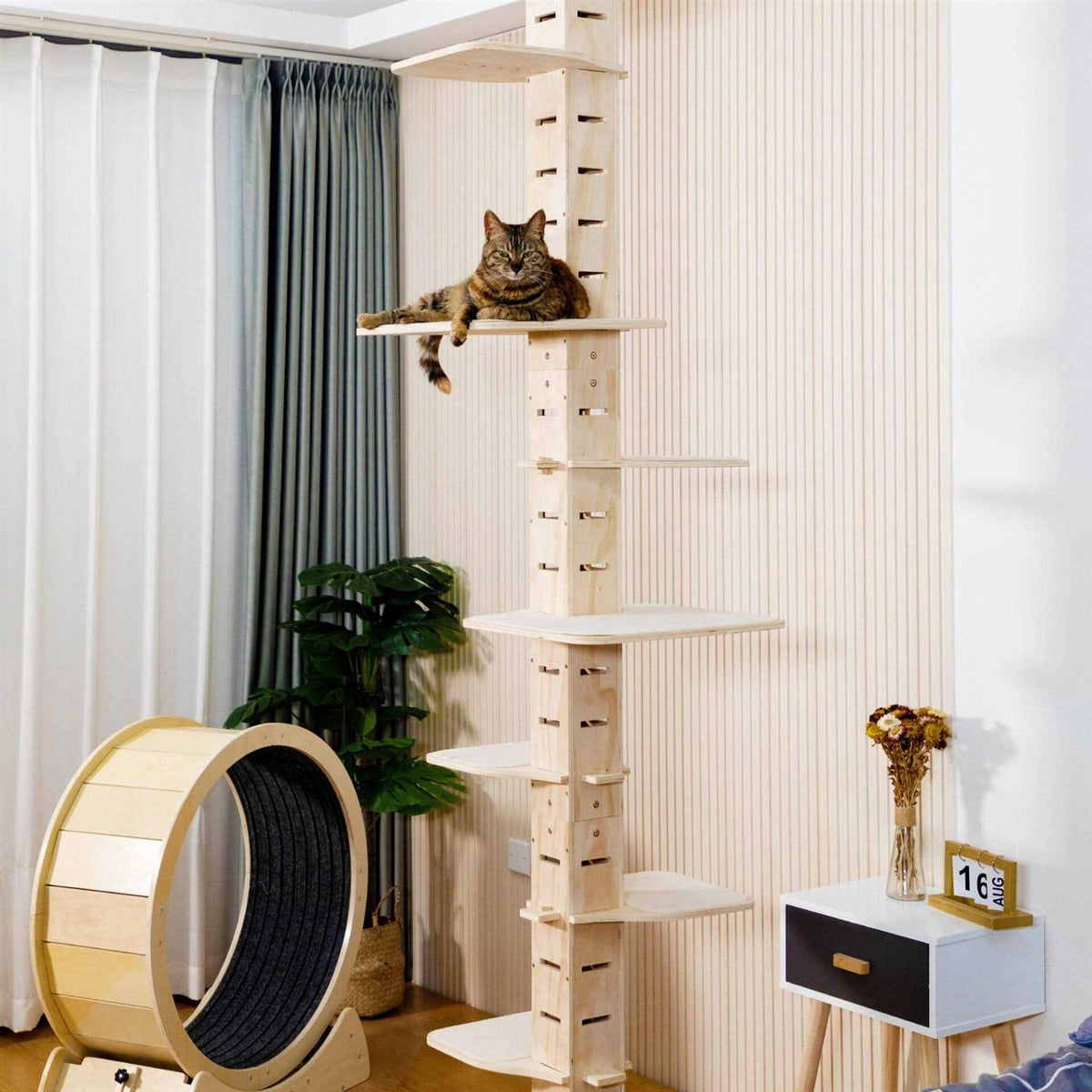114 in. H Floor-to-Ceiling Cat Tree S98841
