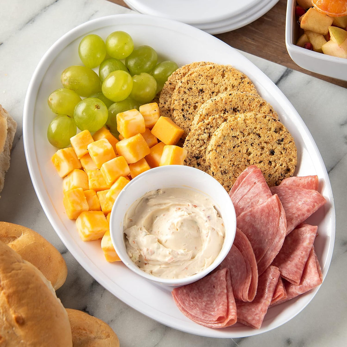 White Melamine Catering Platter L346115