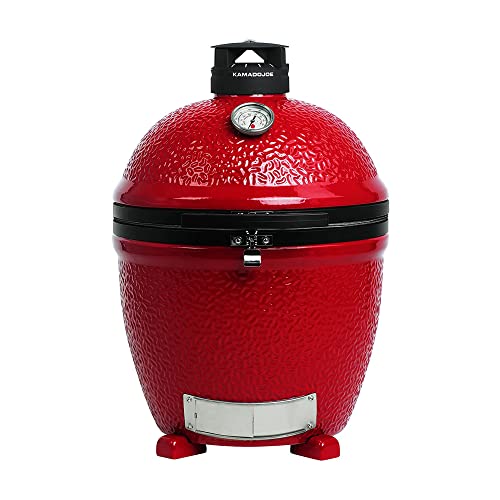 18-inch Ceramic Charcoal Grill and Smoker with Cart P48337