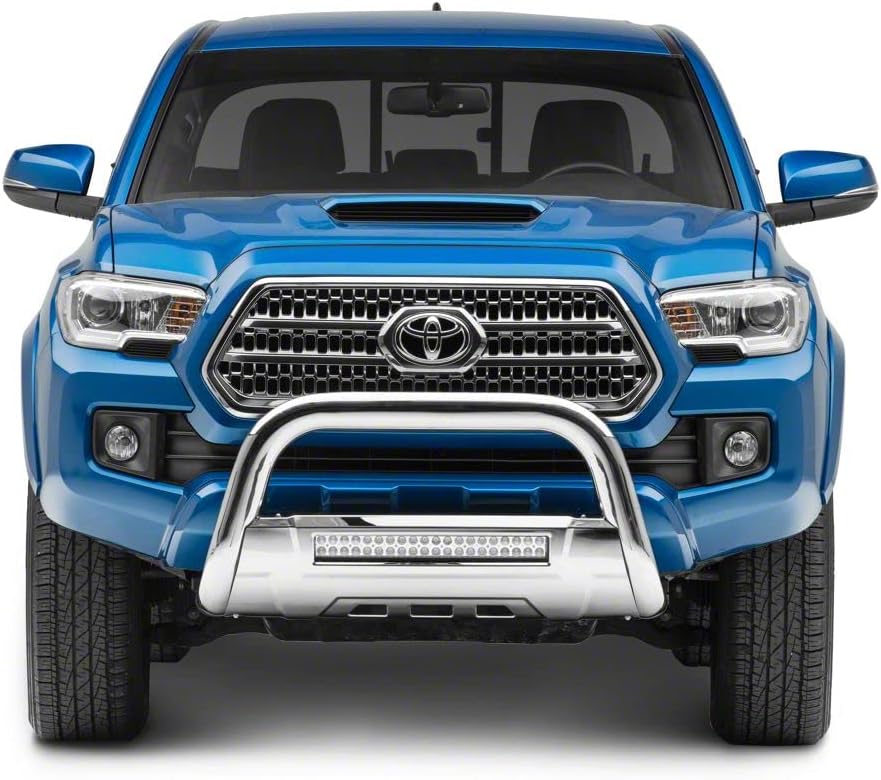 Stainless Steel Bull Bar with Skid Plate and 20-Inch Dual Row LED Light Bar J44933