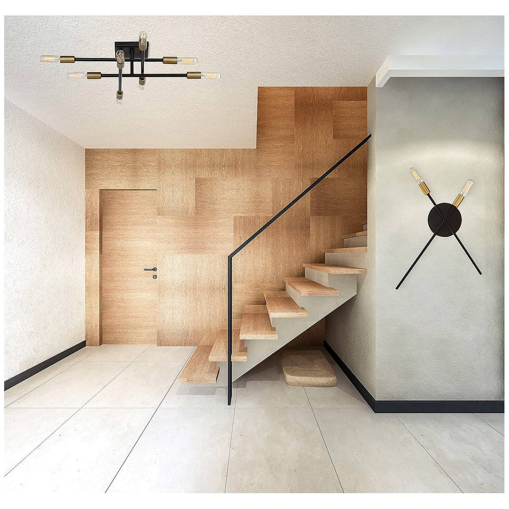 Bronze 8 Light Semi Flush Z5825