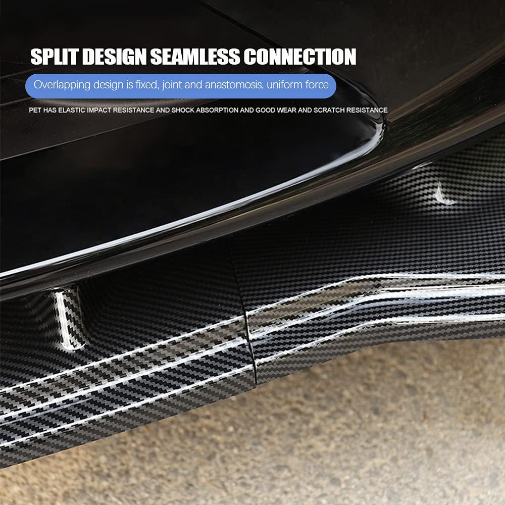 Glossy Carbon Fiber Pattern Front Bumper Lip Kit for Tesla Model Y Z900845