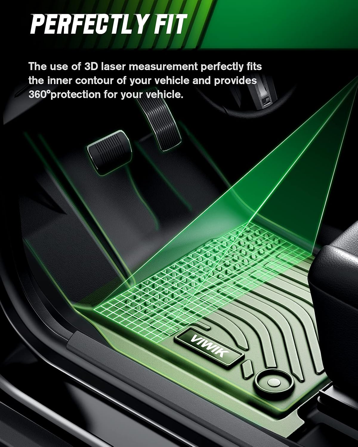Black Custom Full Set Car Floor Mats W241