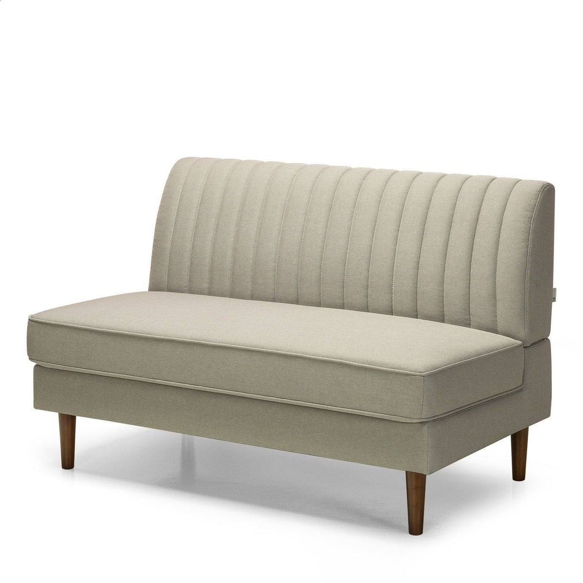 Beige Armless Loveseat W200