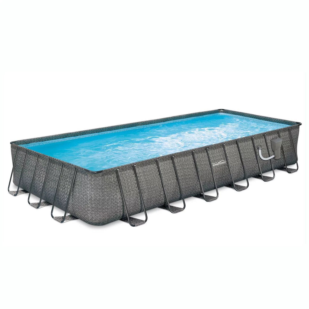 24 x 12 x 4.5' Rectangle Above Ground Frame Swimming Pool Set I294847