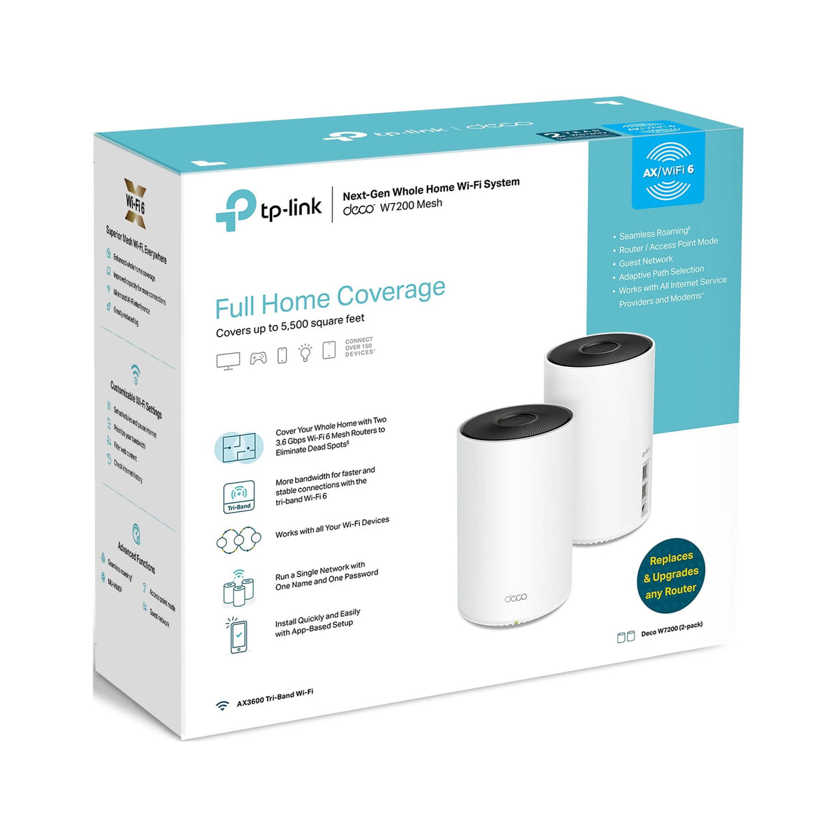 Tri-Band Wi-Fi 6 Mesh Router System 2-Pack K5278