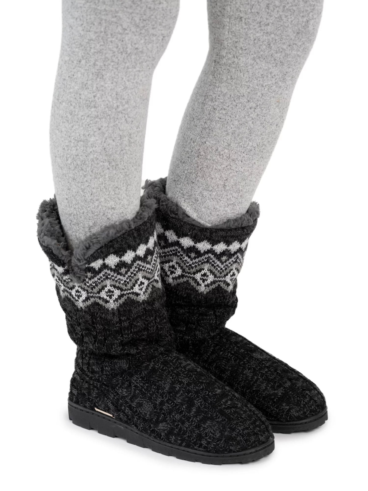Tall Knit Foldover Slipper Boot R188