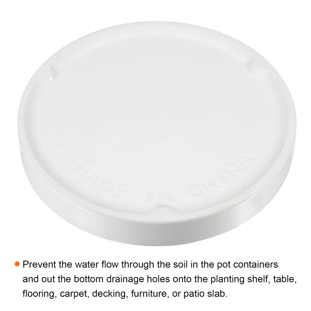 Round Ceramic Plant Pot Saucer White 7.87” N843234