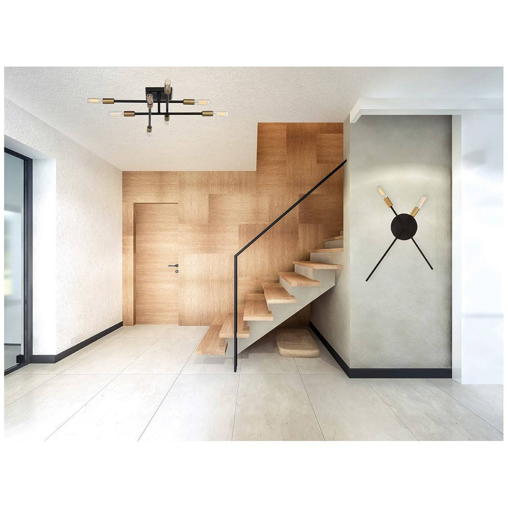 Bronze 8 Light Semi Flush Z5825