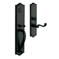 Satin Black Single Cylinder Mortise Handleset Trim Set H508117