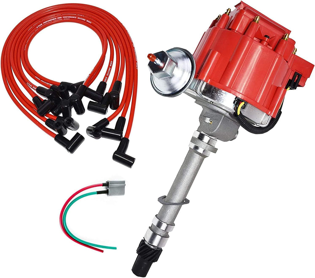 HEI Distributor, 8.0mm Spark Plug Wires, and Pigtail Harness I6892