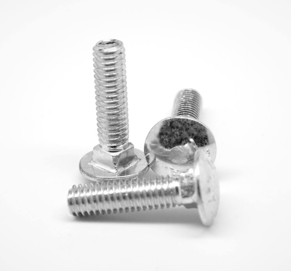 3/8x22-16 x 2 1/4x22 Coarse Thread Carriage Bolt Low Carbon Steel Zinc Plated O483362