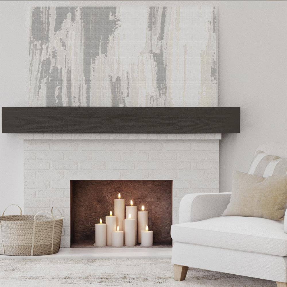 Rough Sawn Faux Wood Fireplace Mantel N5208