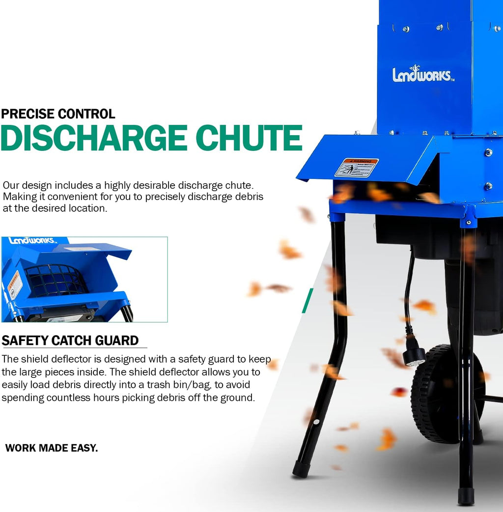 Electric Leaf Mulcher Shredder 120V AC 11" Cutting Blade A3196