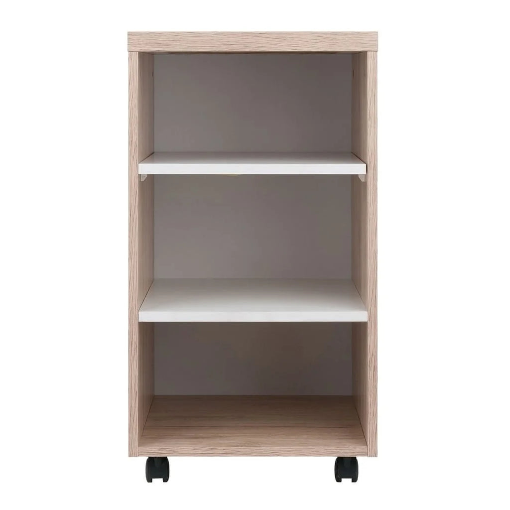 Two-Tone Open Shelves Storage Cabinet T1996