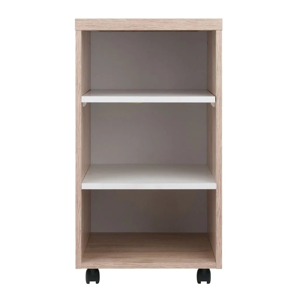 Two-Tone Open Shelves Storage Cabinet T1996