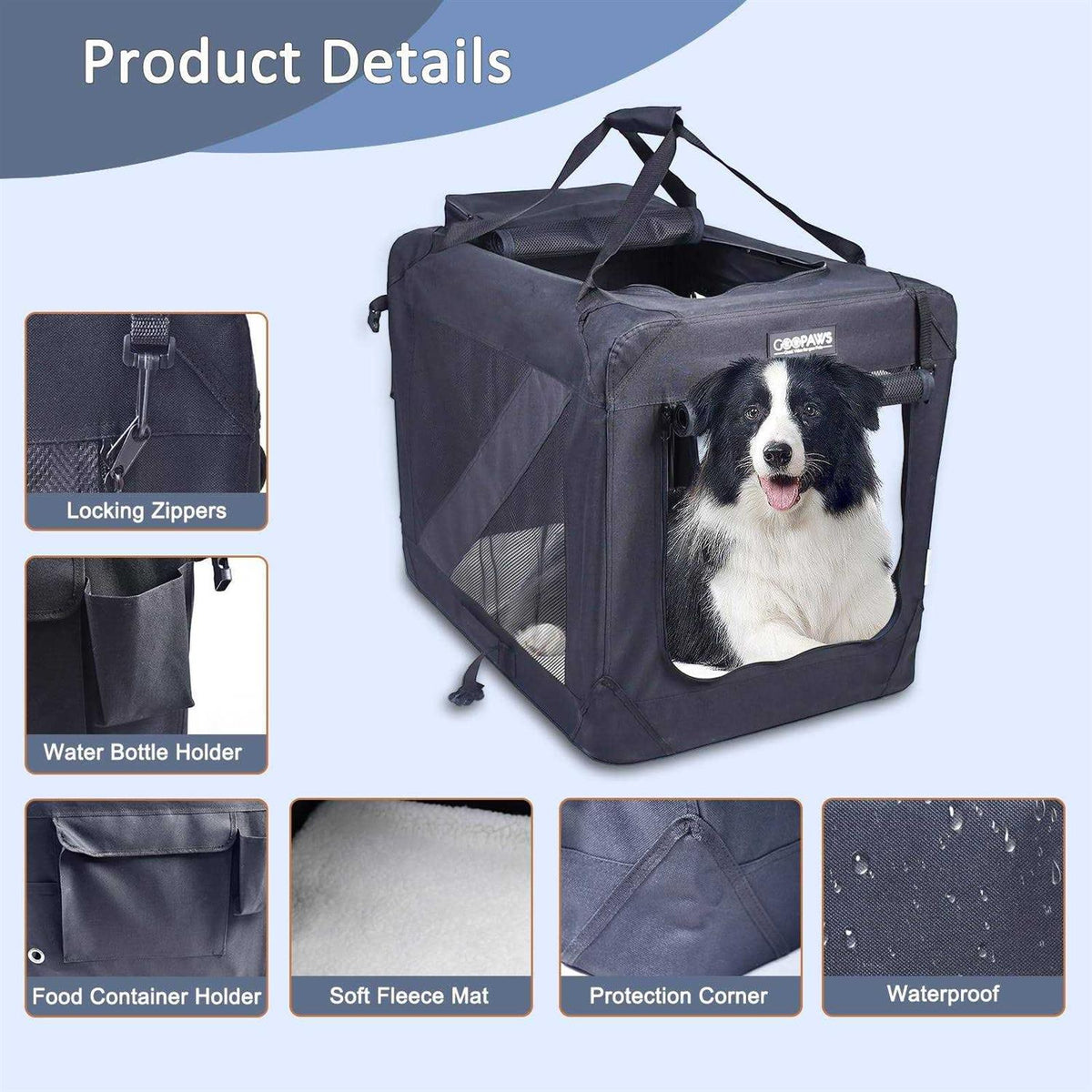 Collapsible Soft-Sided Dog Crate Q63313