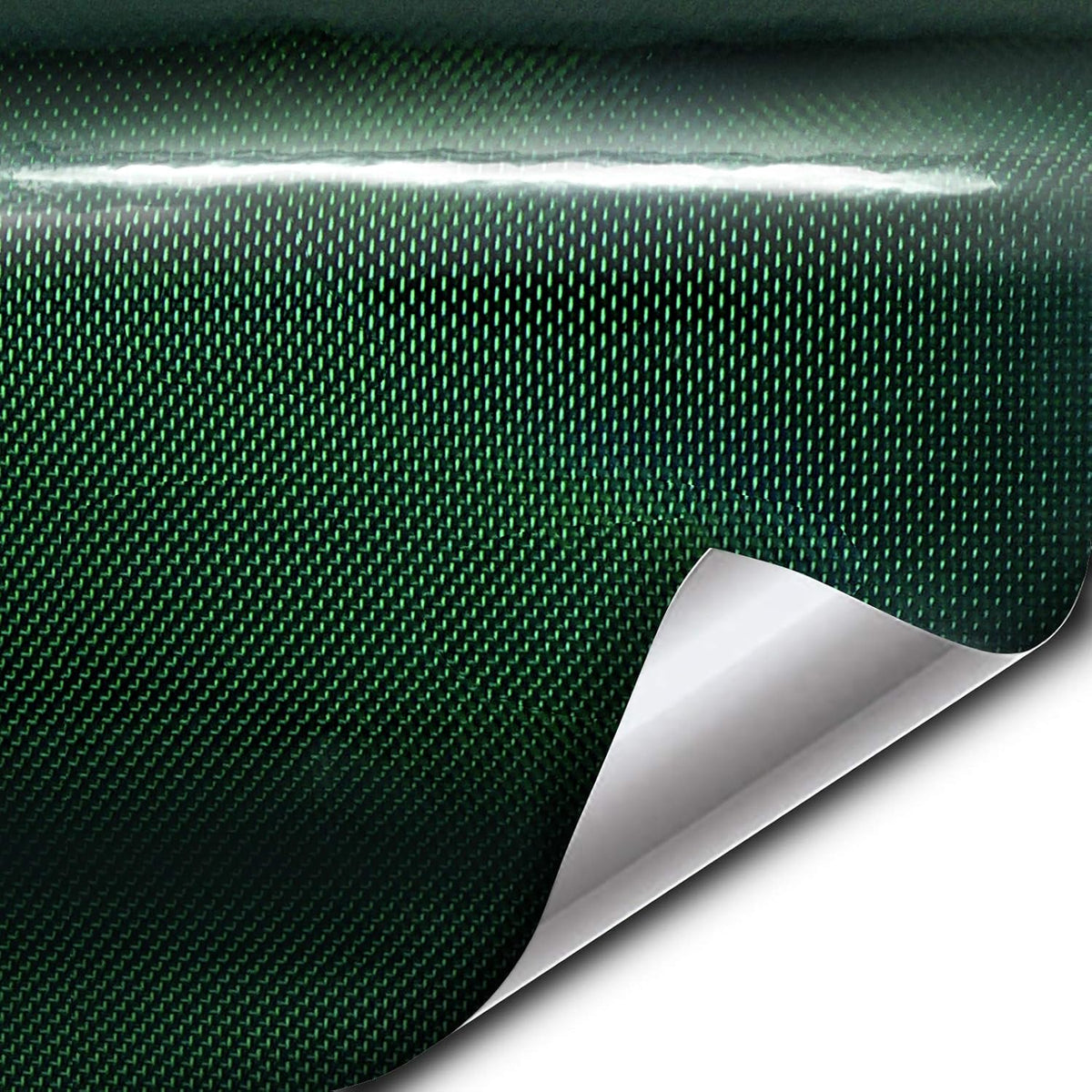 Holographic Weave High-Gloss Vinyl Car Wrap (3ft x 5ft, Green) Pack of 2 L4666