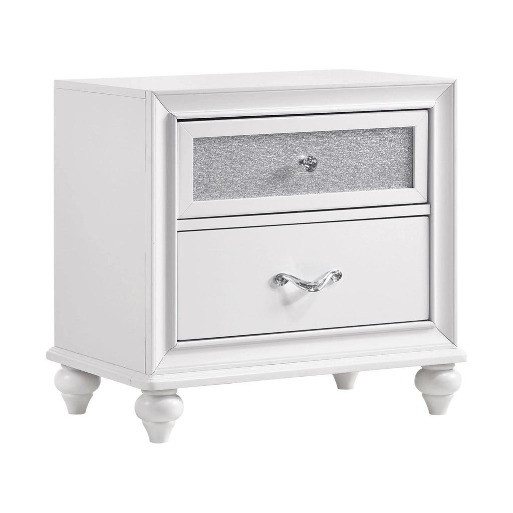 White 2-drawer Nightstand P231