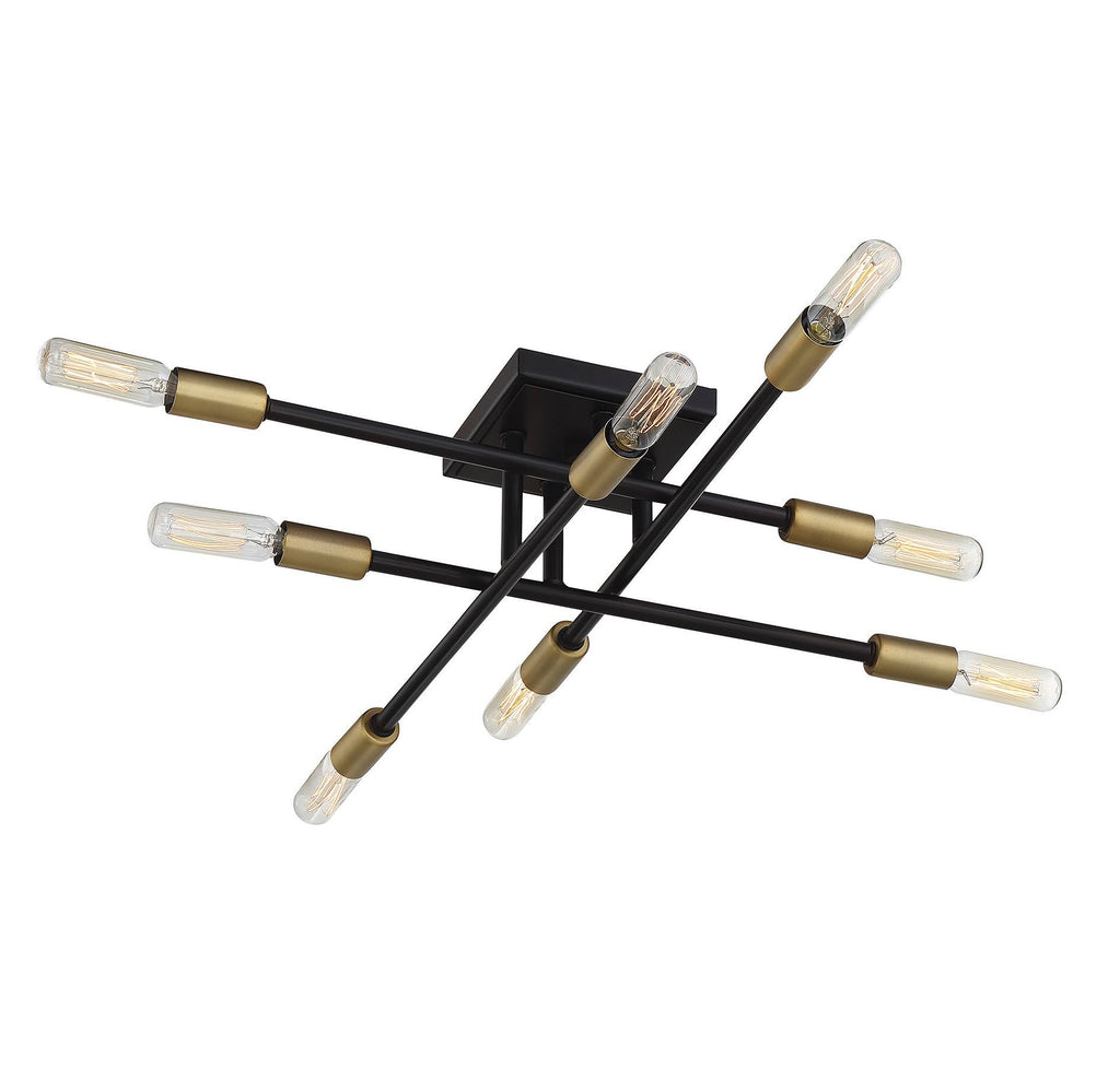 Bronze 8 Light Semi Flush Z5825