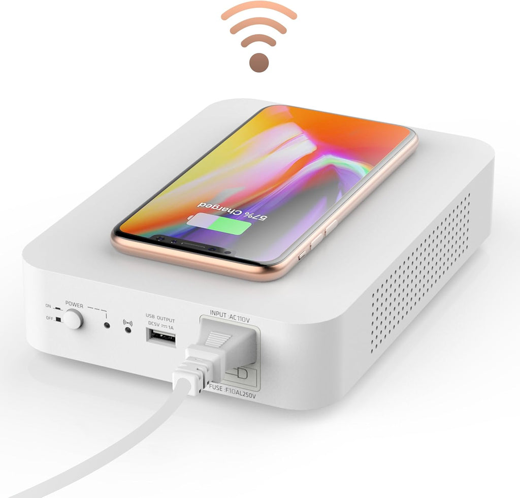 110V to 220V Step Up Voltage Converter 500Watts with Wireless Charging and USB Port Pack of 2 B787897