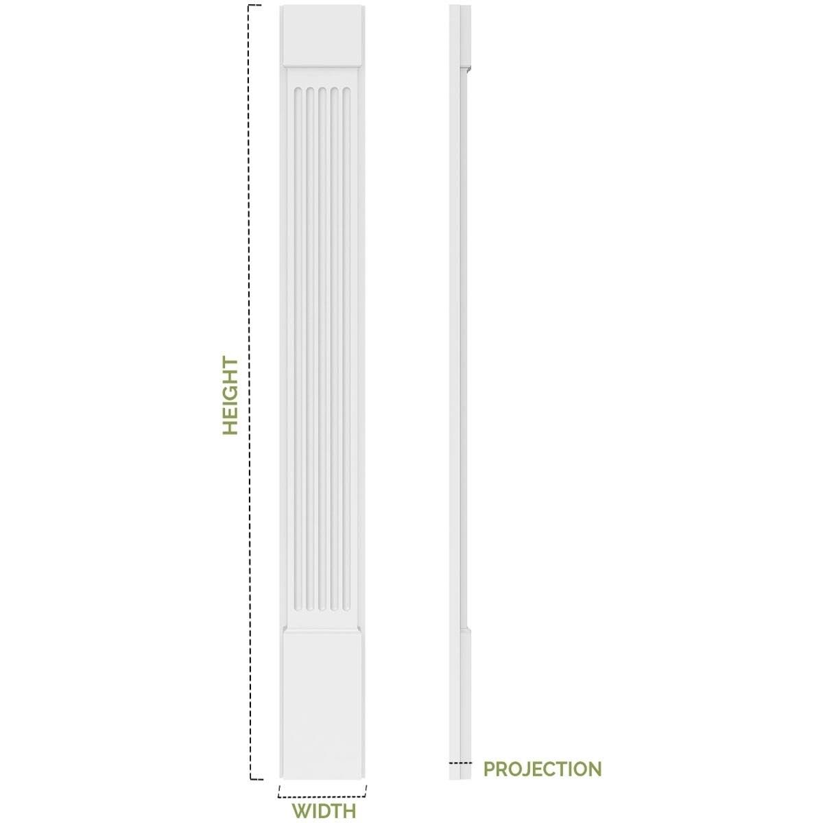 Plain PVC Pilaster with Decorative Capital & Base (Pair) A37241