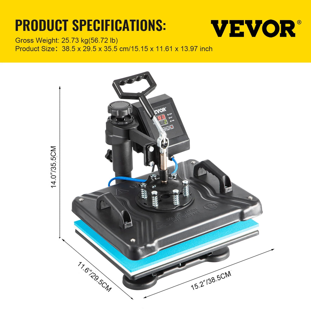 5 in 1 Heat Press Machine Digital Multifunctional Sublimation Q639