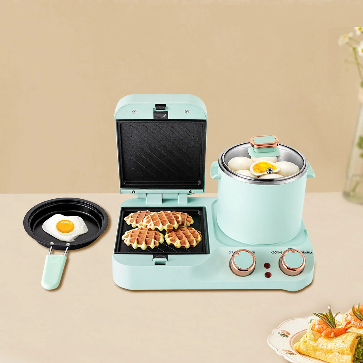 3 in1 Electric Non-stick Breakfast Station D39494